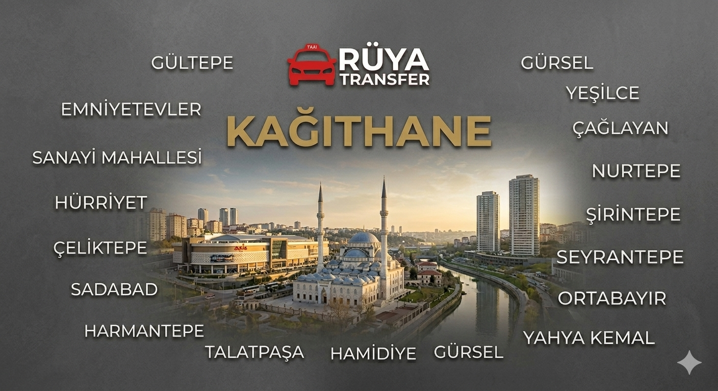 Kağıthane Korsan Taksi Mahalleleri ve Hizmet Bölgeleri