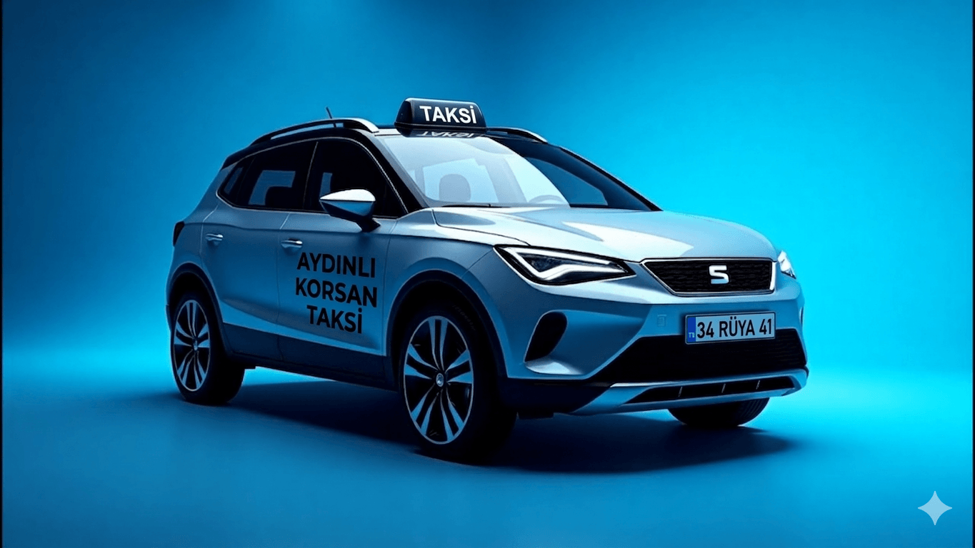 Aydınlı korsan taksi hizmeti veren lüks ve konforlu binek araç.