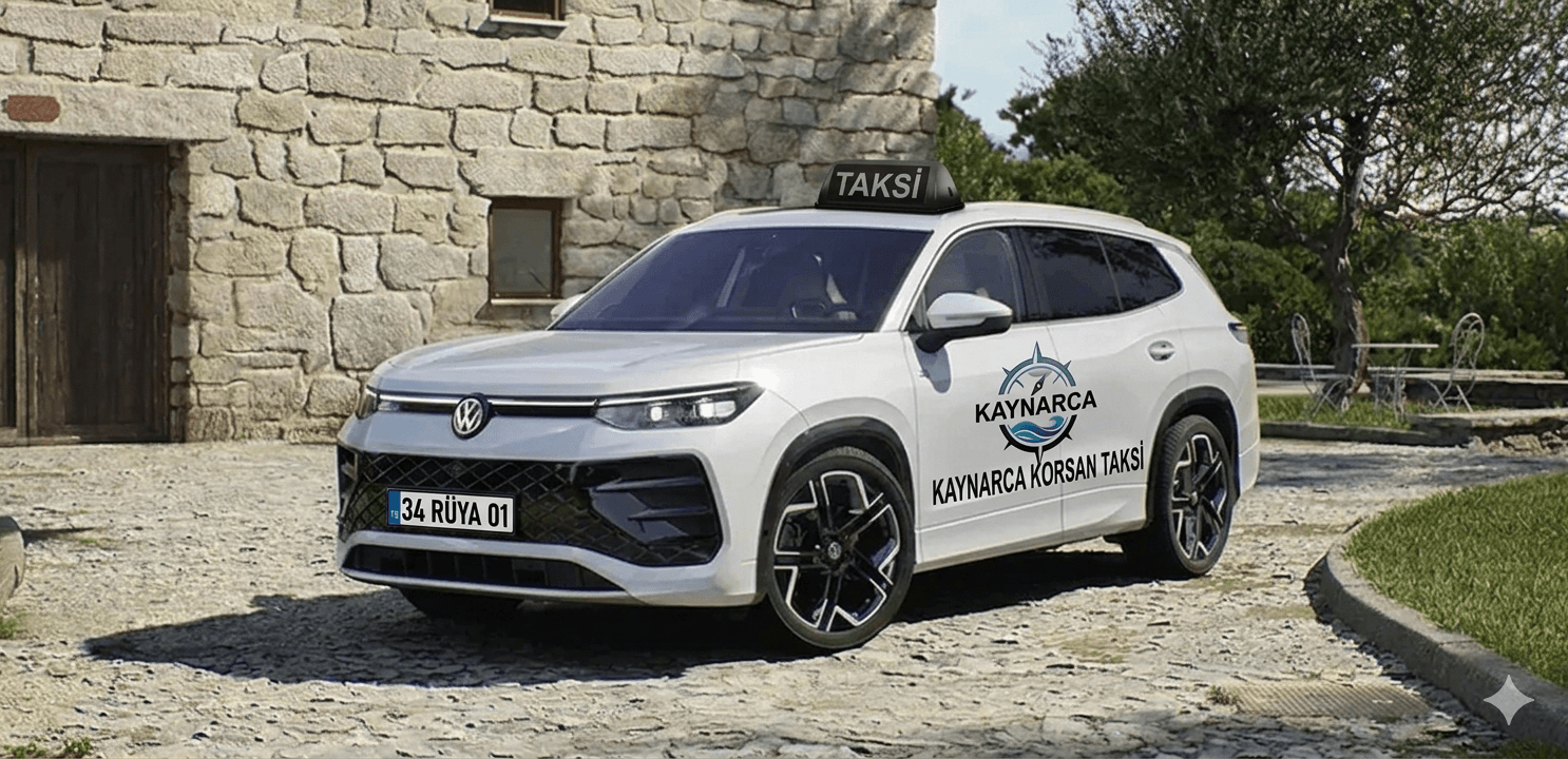 Kaynarca Korsan Taksi hizmeti veren beyaz binek araç.