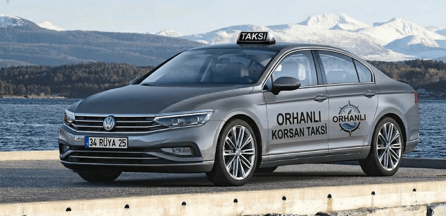 Orhanlı Korsan Taksi hizmeti veren Rüya Transfer logolu Volkswagen Passat binek araç görseli.